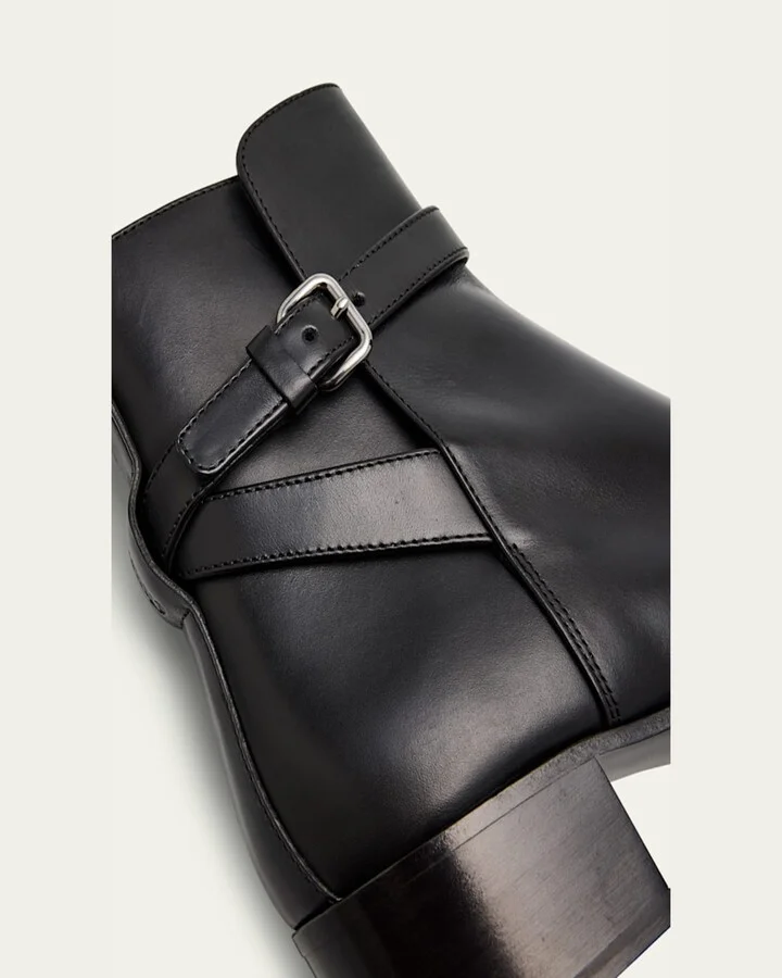 Fume Paloma Wrap Leather Ankle Boots - Image 3
