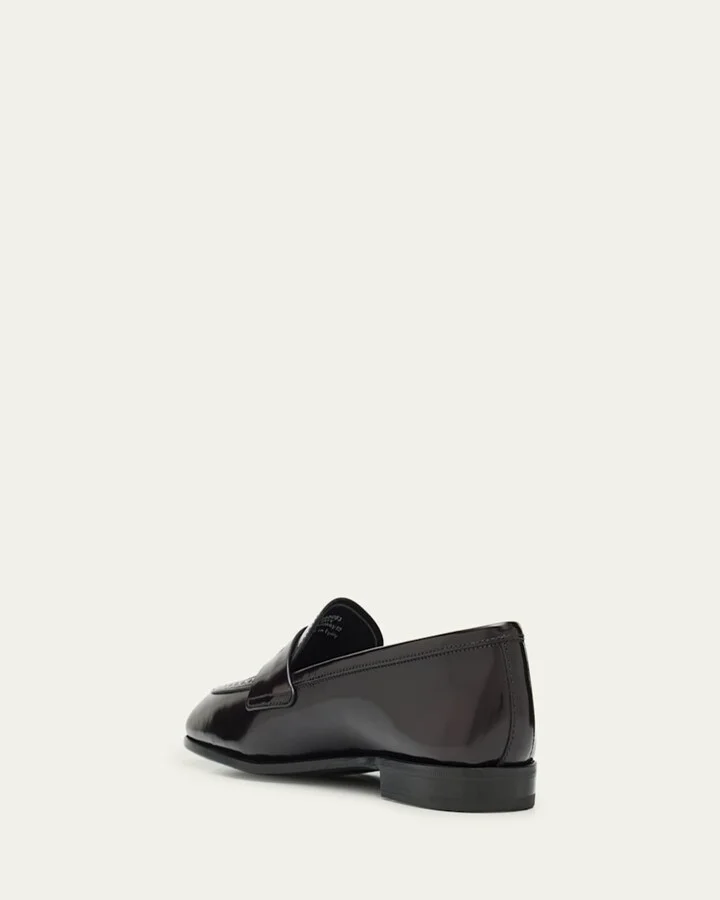 Fume Polished Leather Loafers - Image 2