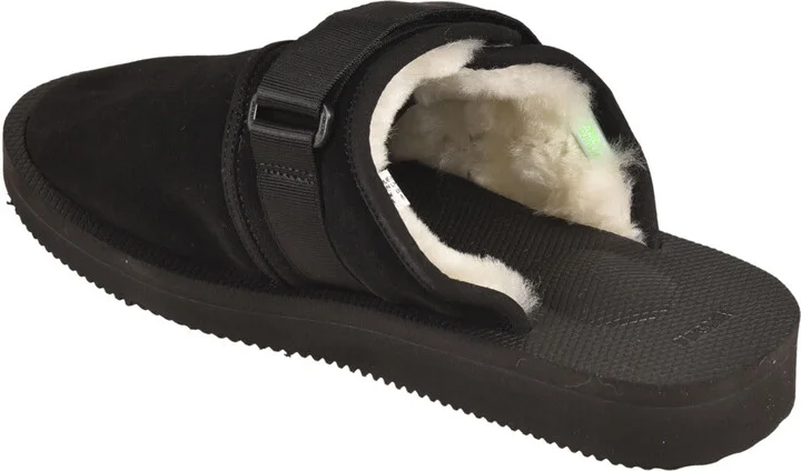 Fur Applique Side Strap Sandals - Image 3