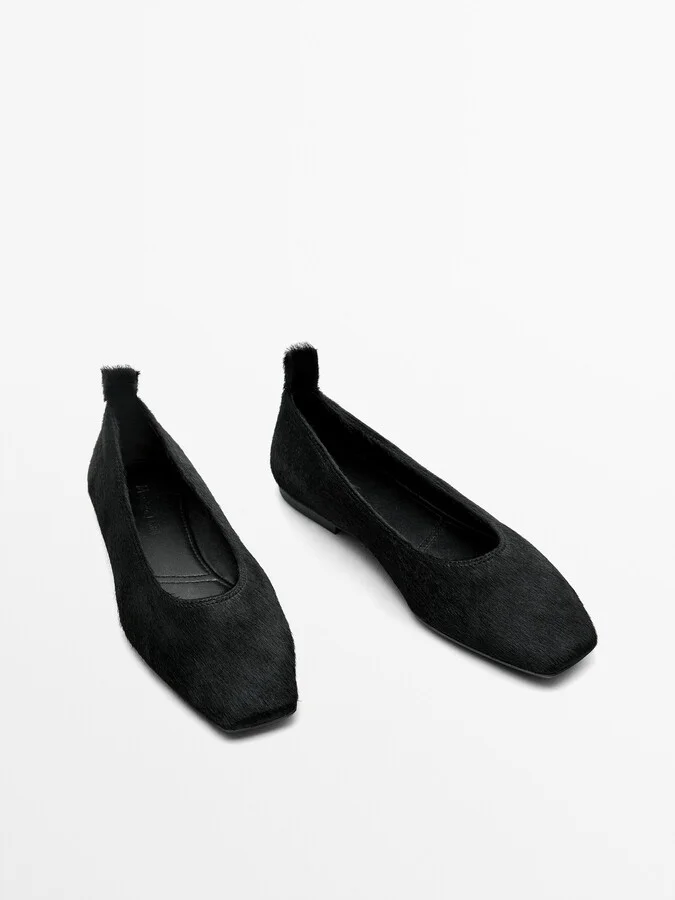 Fur Ballet Flats - Image 3