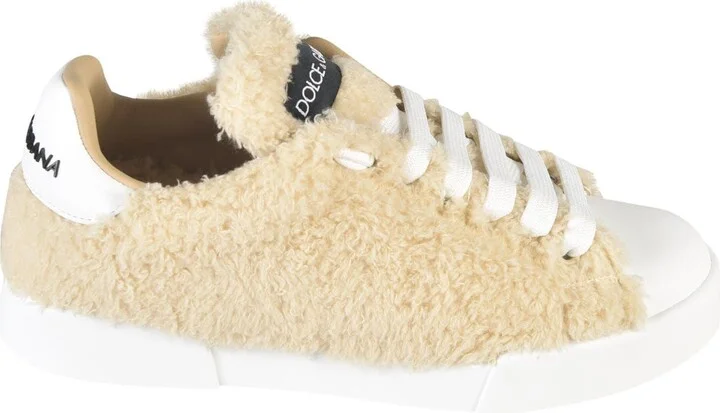 Fur Coated Logo Sneakers