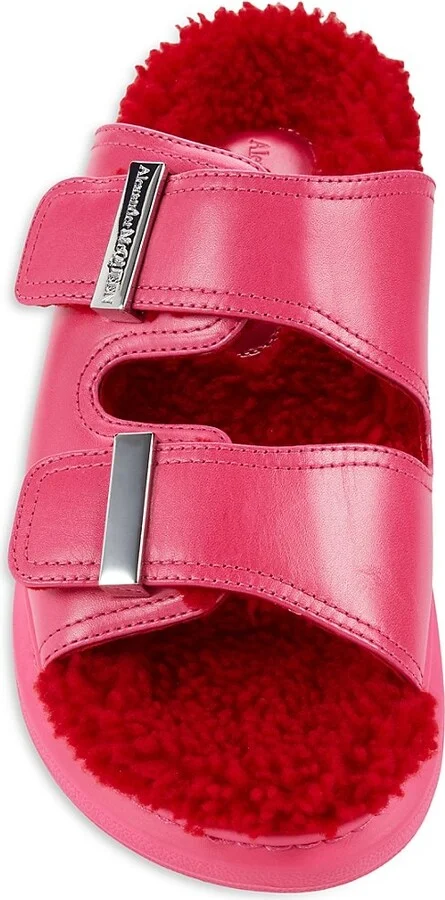 Fur Lined Leather Sandals - Image 5