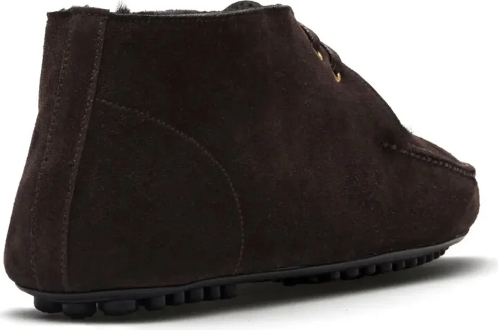 Fur-Lined Suede Driving Boots - Image 3