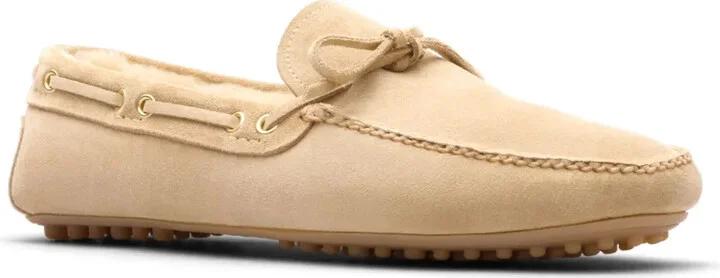 Fur-Lined Suede Driving Shoes - Image 2