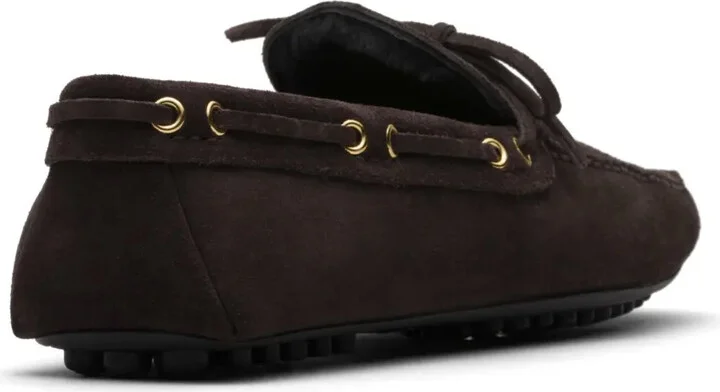 Fur-Lined Suede Driving Shoes - Image 3