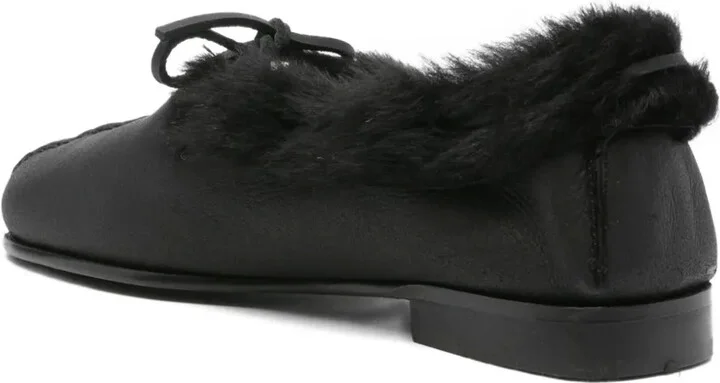 Fur-Trimmed Leather Loafers - Image 3