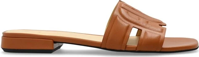 Furla Logo Embossed Slides