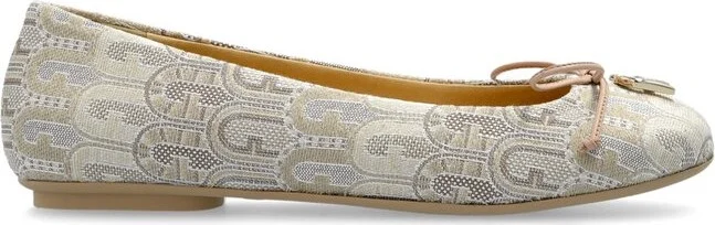 Furla Logo-Plaque Printed Ballerina Shoes