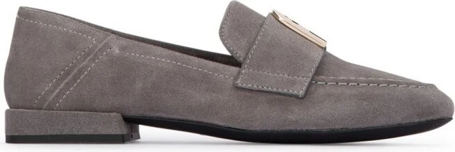 Furla Logo-Plaque Slip-On Loafers