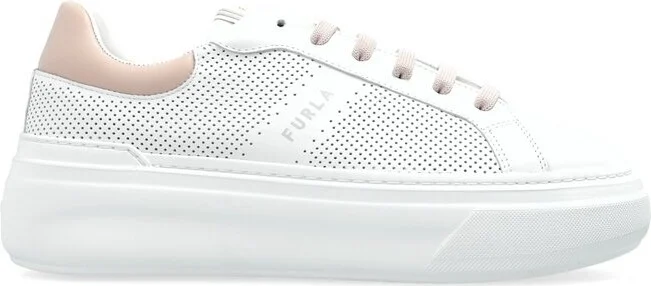 Furla Perforated Lace-Up Sneakers