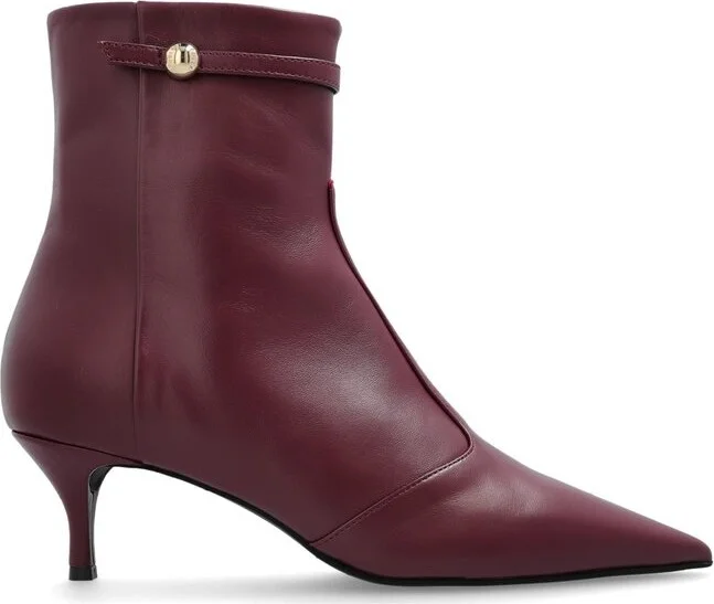 Furla Pointed Toe Heeled Ankle Boots