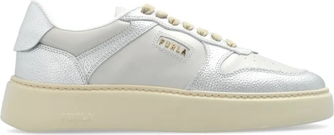 Furla Round-Toe Lace-Up Sneakers