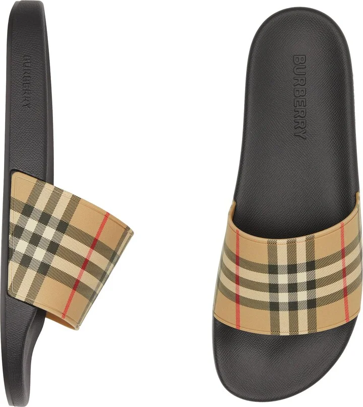 Furley Check Slide Sandal - Image 9