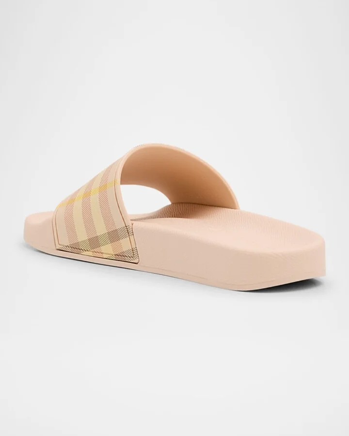 Furley Check Slide Sandals - Image 2