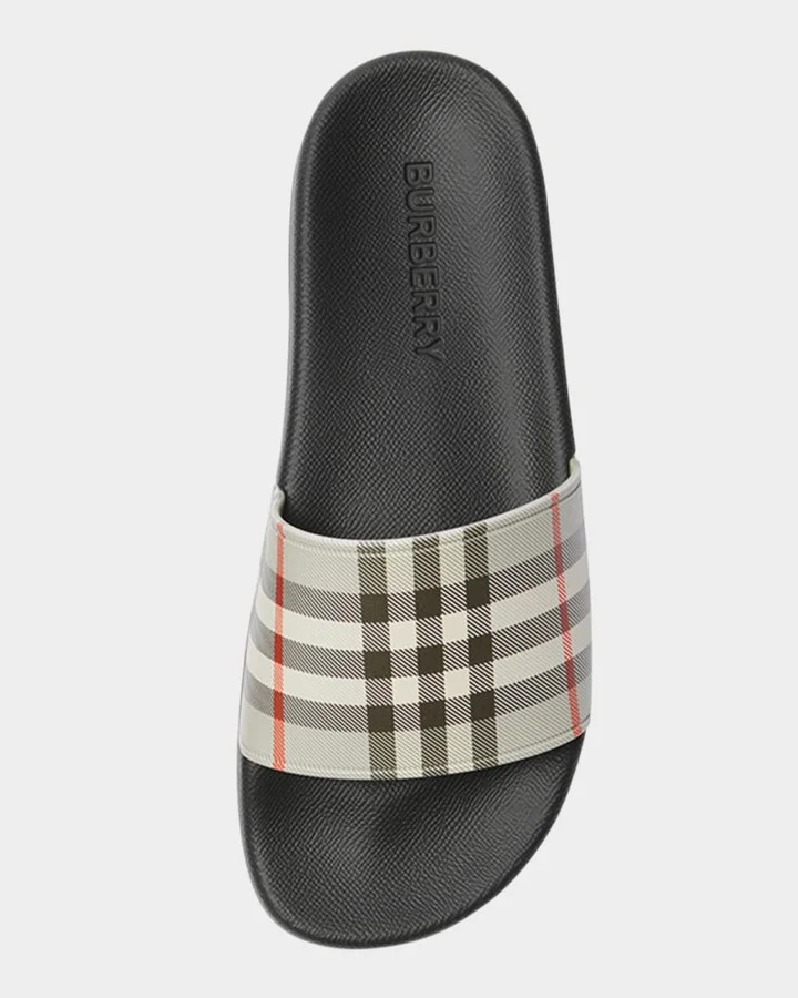 Furley Vintage Check Slide Sandals - Image 3