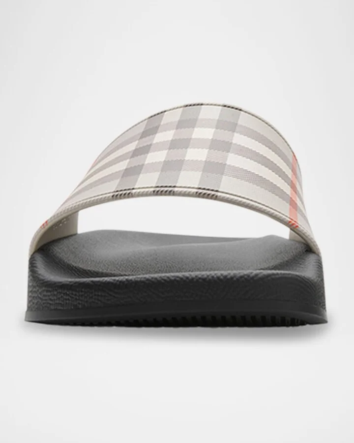 Furley Vintage Check Slide Sandals - Image 7