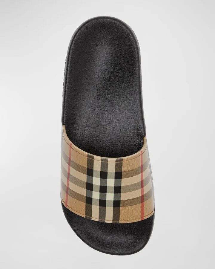 Furley Vintage Check Slide Sandals - Image 4