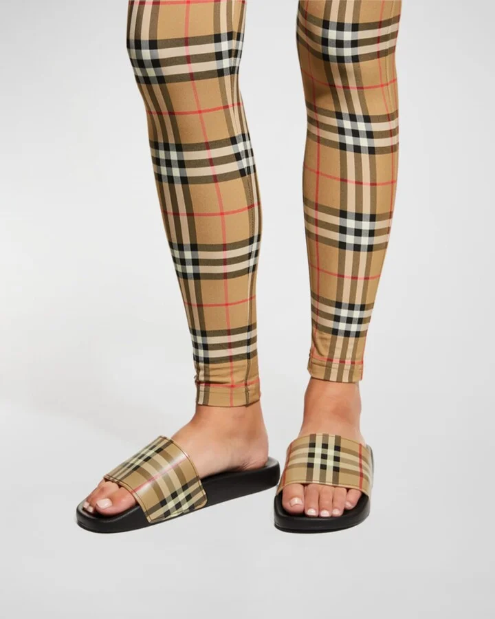 Furley Vintage Check Slide Sandals - Image 7