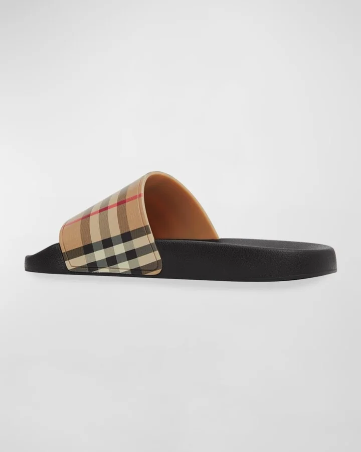 Furley Vintage Check Slide Sandals - Image 8