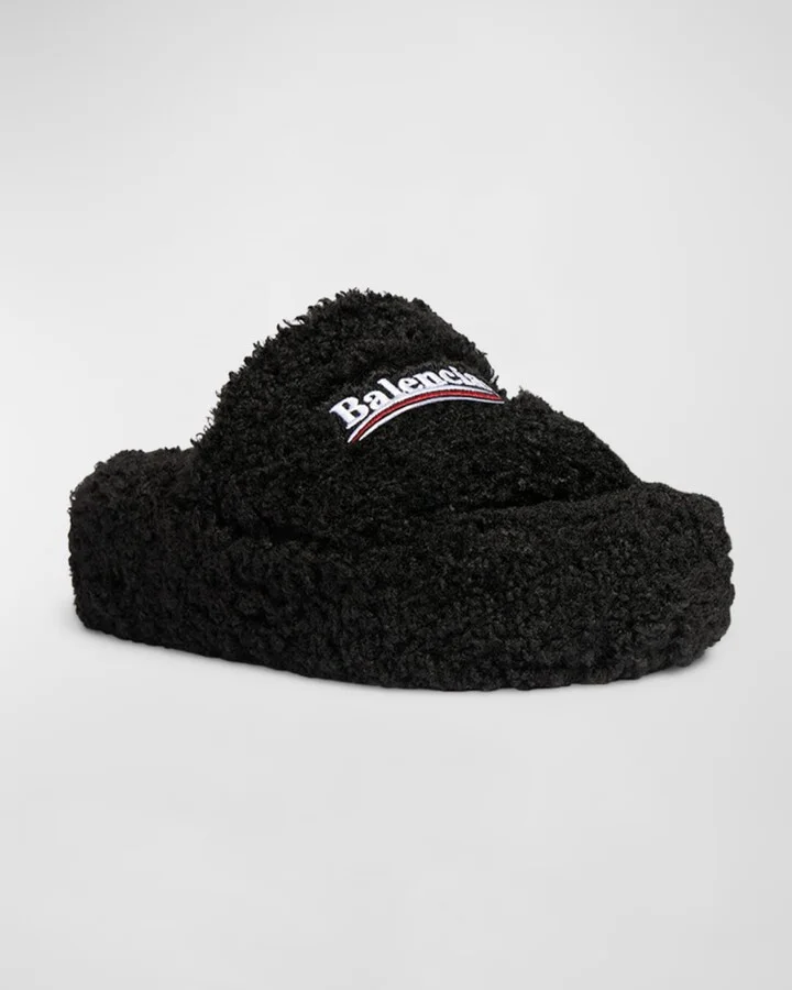 Furry Platform Sandals - Image 3