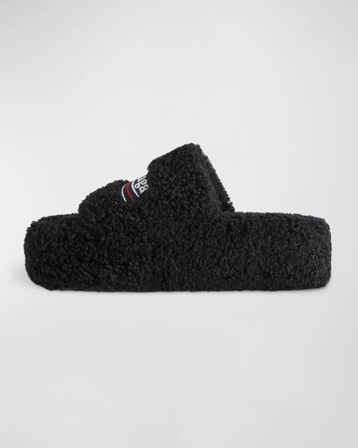 Furry Platform Sandals - Image 4