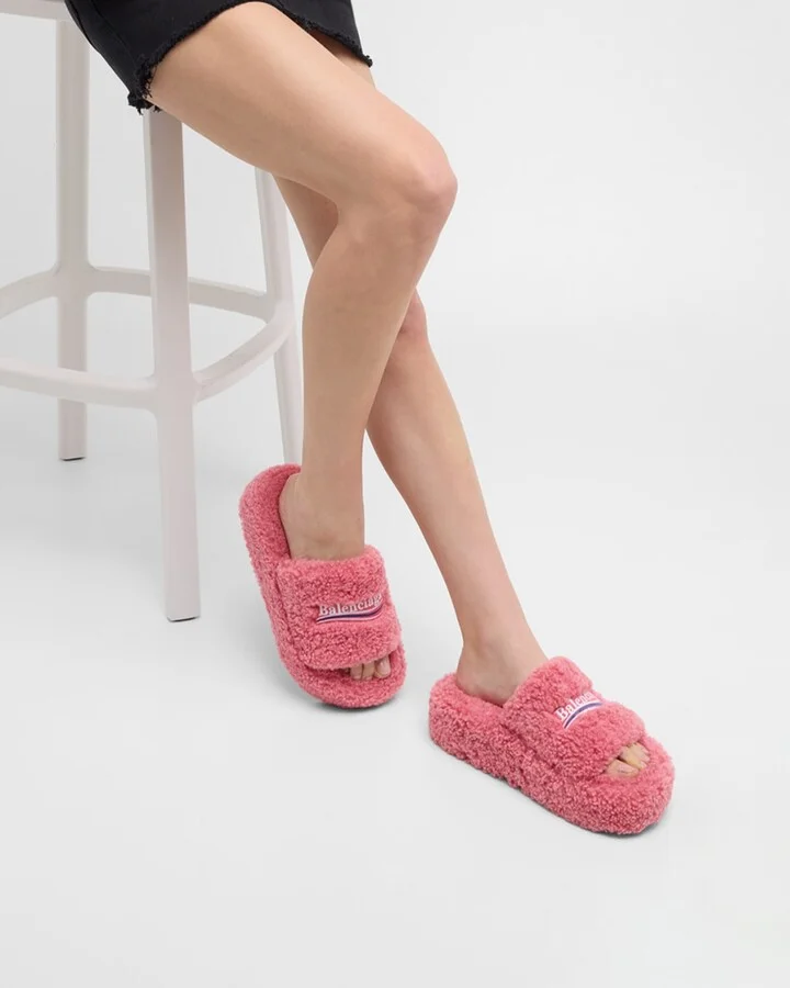 Furry Platform Sandals - Image 6