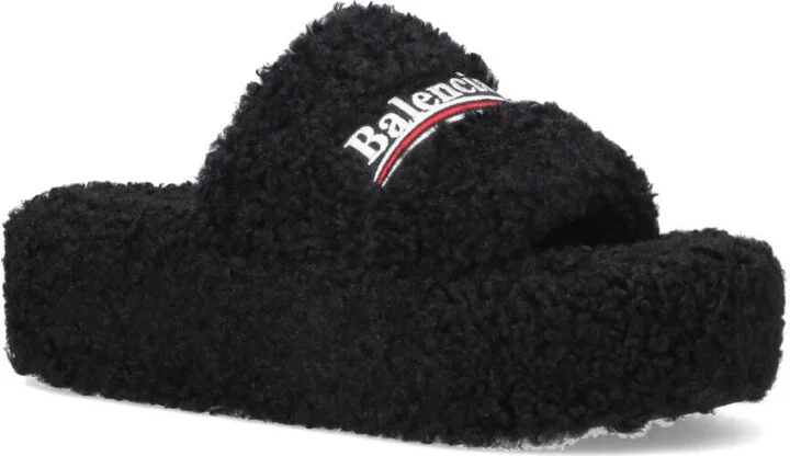 furry Slide Sandals - Image 2
