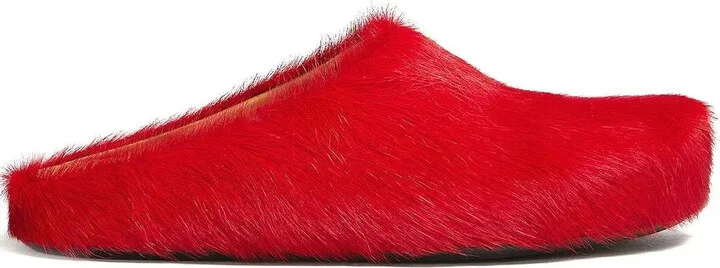 Fussbet Sabot calf-hair slippers