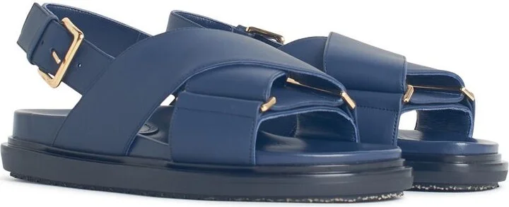 'fussbett' Blue Leather Sandals - Image 2