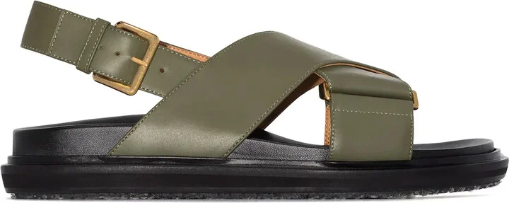 Fussbett colour-block leather sandals