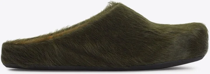Fussbett Sabot Mules in Calf Hair