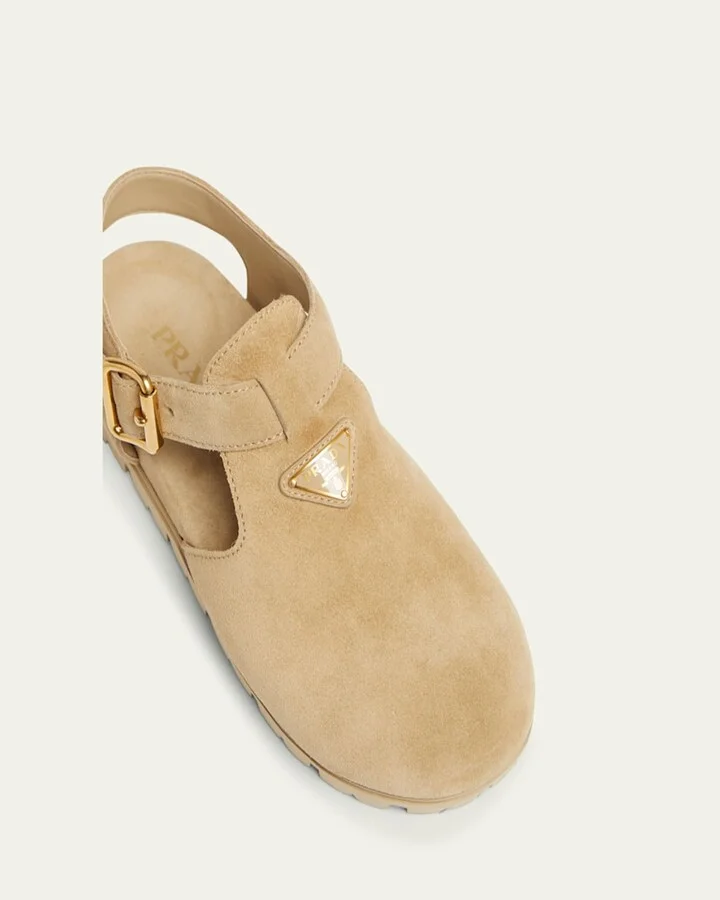 Fussbett Suede Buckle Clogs - Image 2