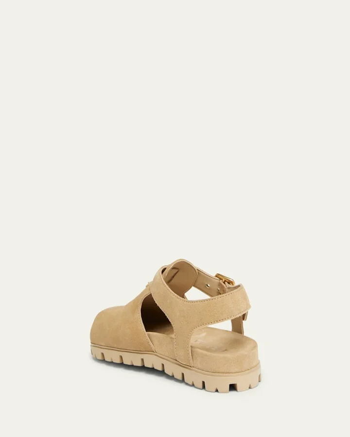 Fussbett Suede Buckle Clogs - Image 3