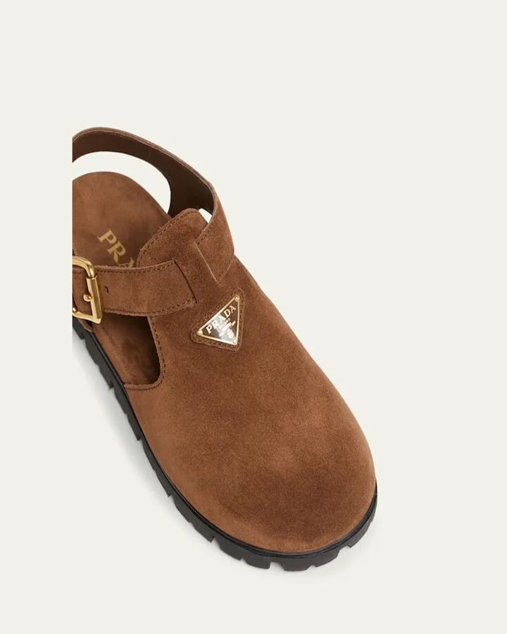 Fussbett Suede Buckle Clogs - Image 4