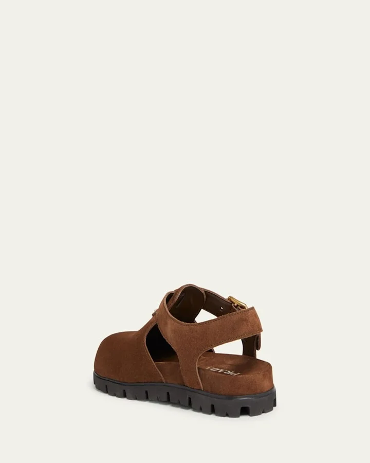 Fussbett Suede Buckle Clogs - Image 8