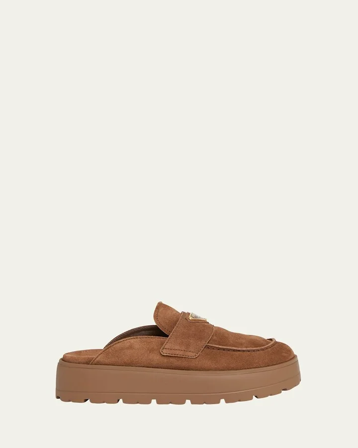Fussbett Suede Loafer Mules