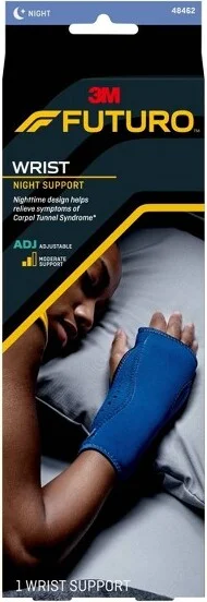 FUTURO Night Wrist Support, Adjustable Sleeping Wrist Brace - 1pk