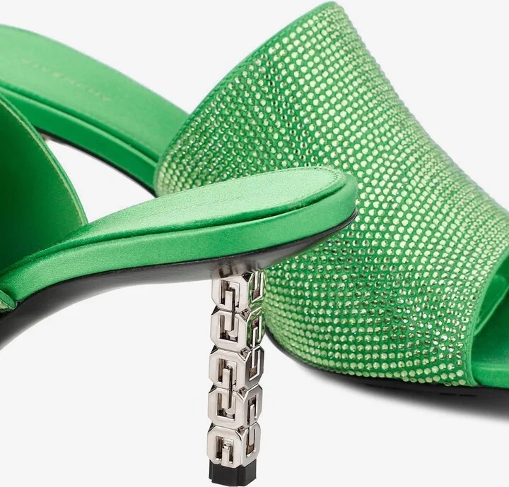 G Cube 70 Studded Satin Mules - Image 3