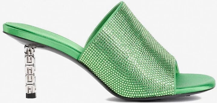 G Cube 70 Studded Satin Mules