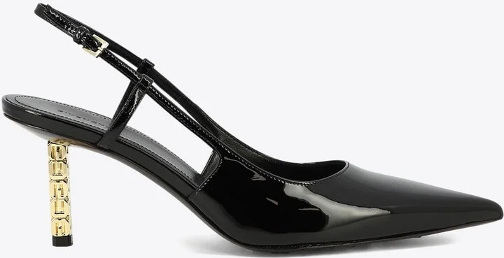 G Cube 80 Patent Leather Slingback Pumps