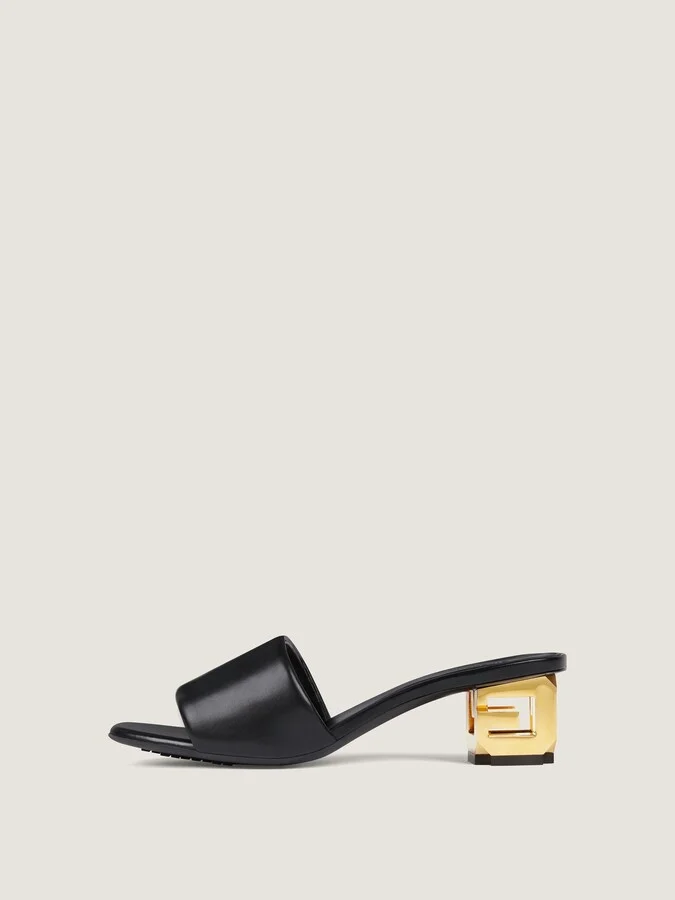 G Cube heeled mules in leather - Image 3