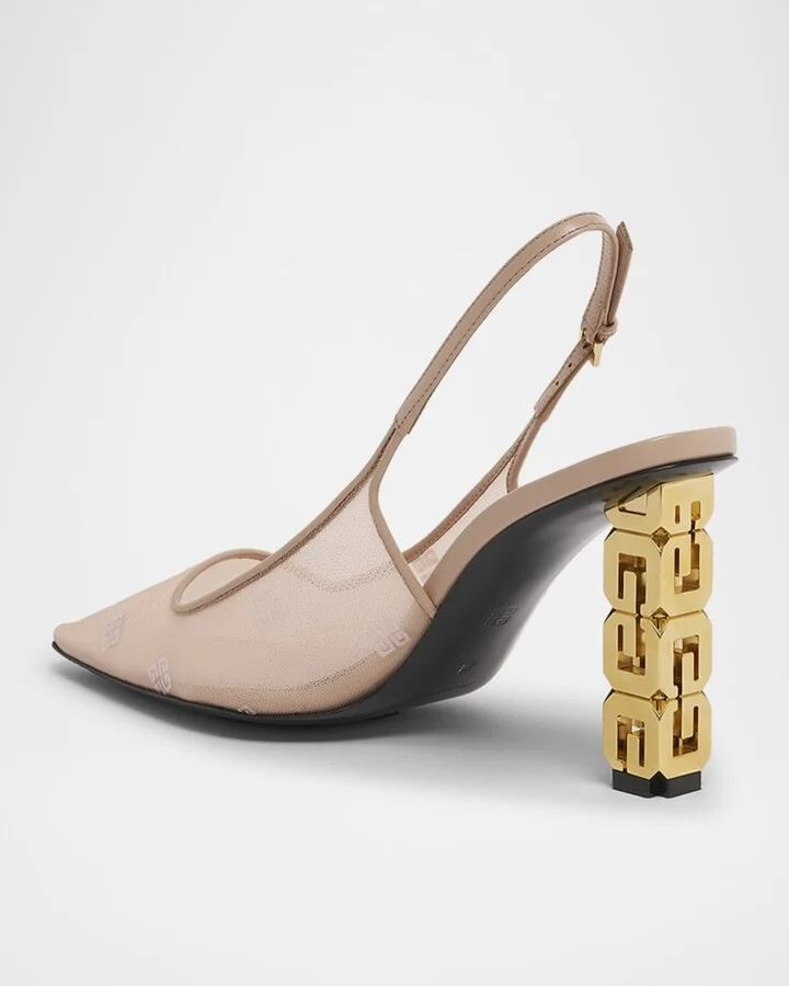 G Cube Mesh Slingback Pumps - Image 3