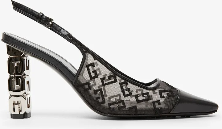 G cube mesh slingbacks