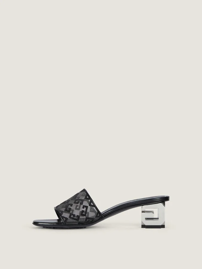 G Cube mules in monogram 72 mesh with lurex - Image 3