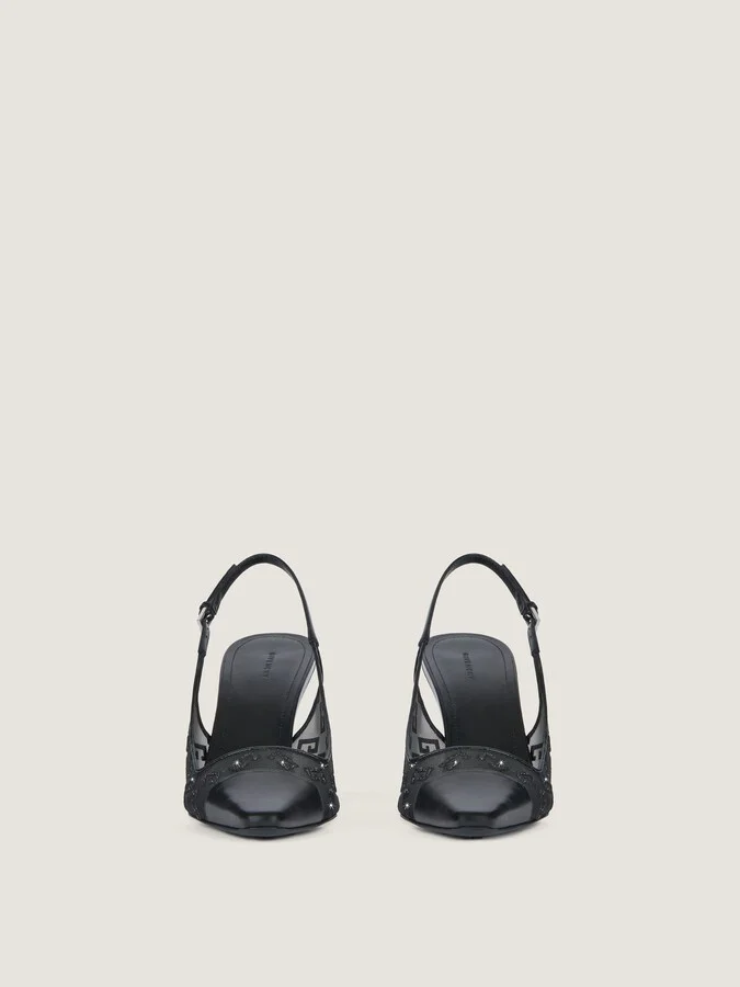 G Cube slingbacks in monogram 72 mesh with lurex - Image 2