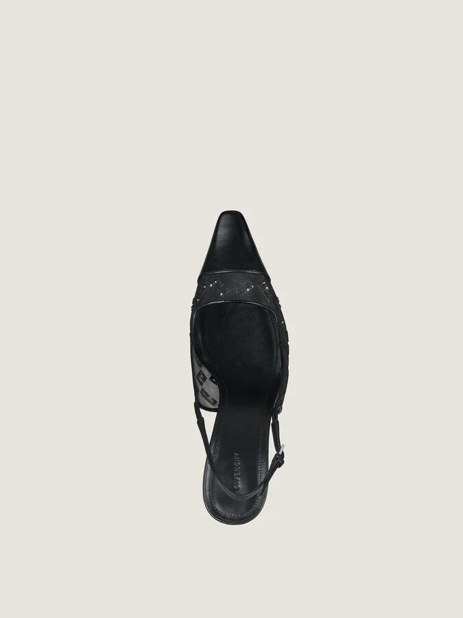 G Cube slingbacks in monogram 72 mesh with lurex - Image 4
