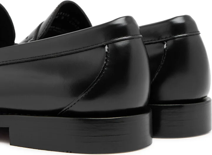 G.H Bass & CO Weejuns Larson Weave Glossed Leather Loafers - Image 4