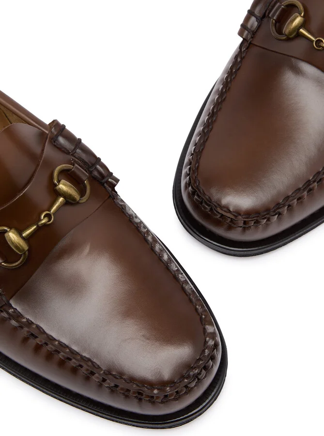 G.H Bass & CO Weejuns Lincoln Moc Glossed Leather Loafers - Image 3