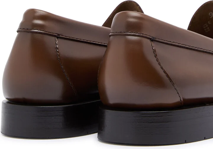 G.H Bass & CO Weejuns Lincoln Moc Glossed Leather Loafers - Image 4