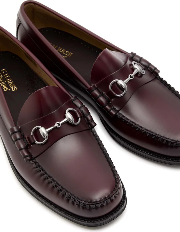 G.H Bass & CO Weejuns Lincoln Moc Glossed Leather Loafers - Image 3
